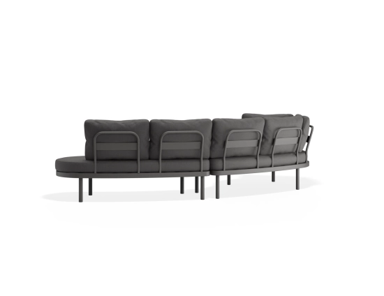 Aluna Outdoorsofa Configa Flipped Charcoal Darkgrey