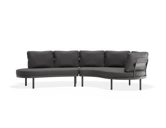 Aluna Outdoorsofa Configa Charcoal Darkgrey