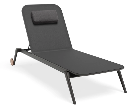 Amalfi Sunlounge Headrest Charcoal Charcoal Magnetic