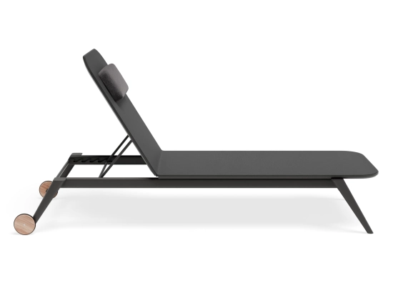 Amalfi Sunlounge Headrest Charcoal Charcoal Magnetic