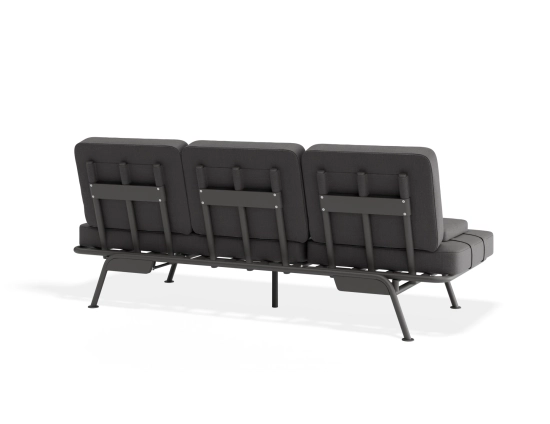 Arla 3seater Charcoal Darkgrey