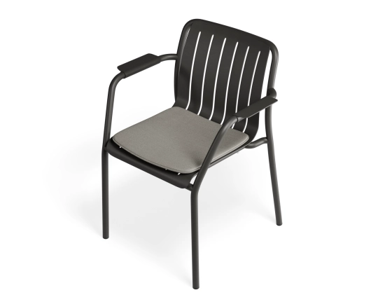 Roku Armchair Charcoal Lightgreypad