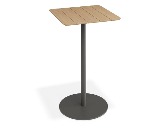 Roku Teakbartable 65x65 Charcoal
