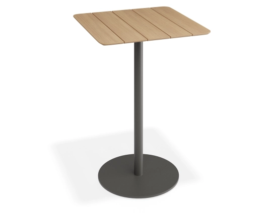 Roku Teakbartable 75x75 Charcoal