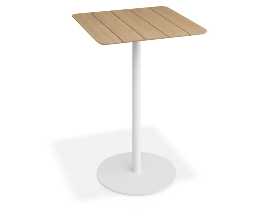 Roku Teakbartable 75x75 White