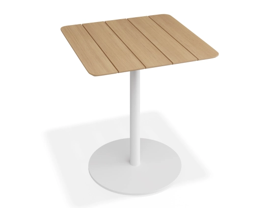Roku Teakcafetable 75x75 White