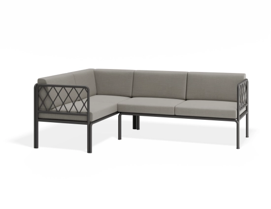 Sevillev2 Configa Charcoalframe Lightgreycushion