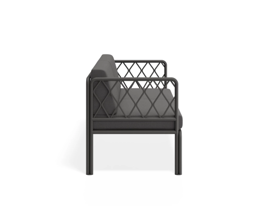 Sevillev2 2seater Charcoalframe Darkgreycushion