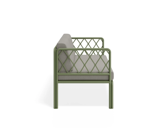 Sevillev2 2seater Greenframe Lightgreycushion