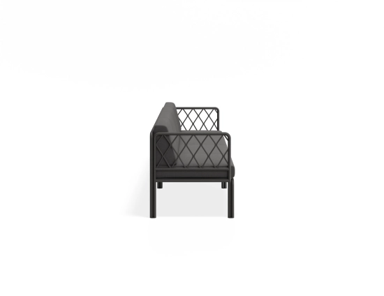 Sevillev2 4seater Charcoalframe Darkgreycushion