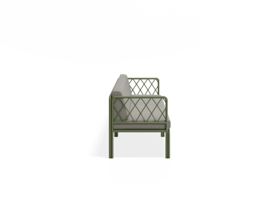 Sevillev2 4seater Greenframe Lightgreycushion