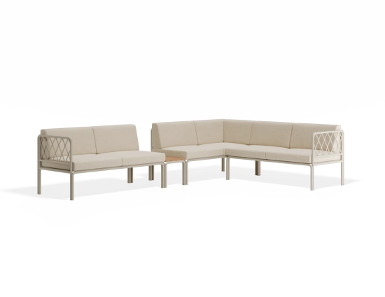 Seville Configj Latteframe Huskcushion Teakextension