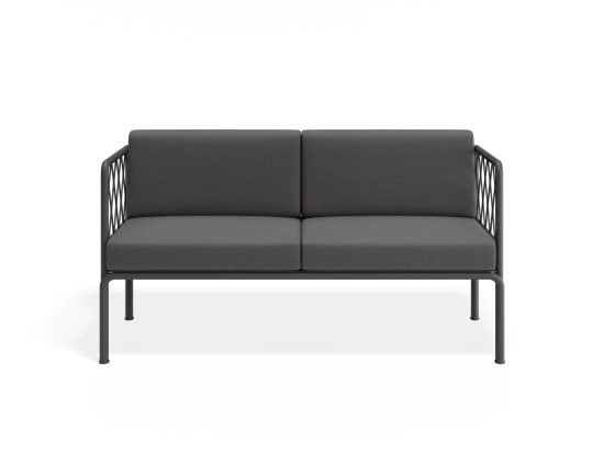 Sevillev2 2seater Charcoalframe Darkgreycushion