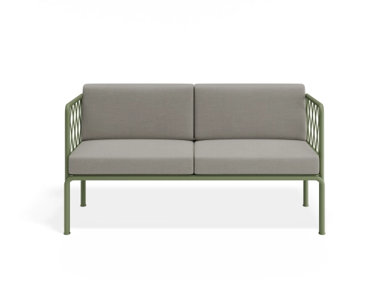 Sevillev2 2seater Greenframe Lightgreycushion