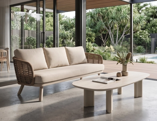 3 Seater Rope Outdoor Sofa