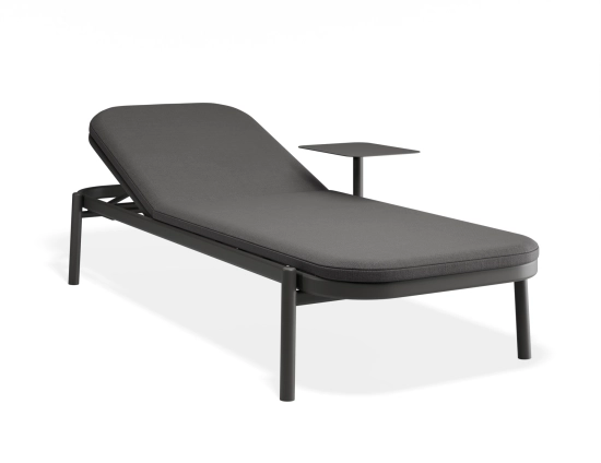 Verano Sunlounge Sidetable Charcoalframe Darkgreyfabric
