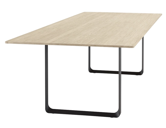 70 70 Base 0051 70 70 Table 295x108 Cm Solid Oak Black Angle Muuto 5000x