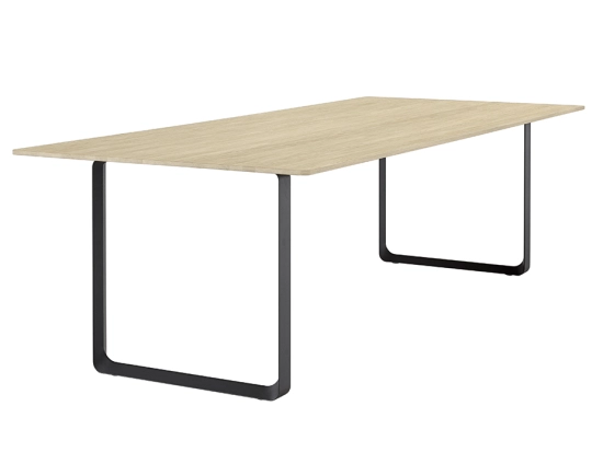 70 70 Base 0054 70 70 Table 255x108 Cm Solid Oak Black Angle Muuto 5000x