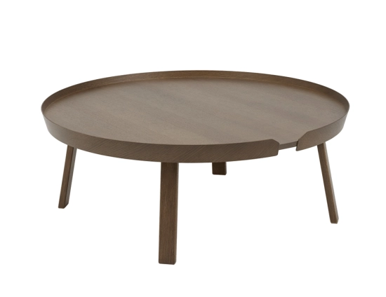 Around Coffee Table Xl Stained Dk Brown