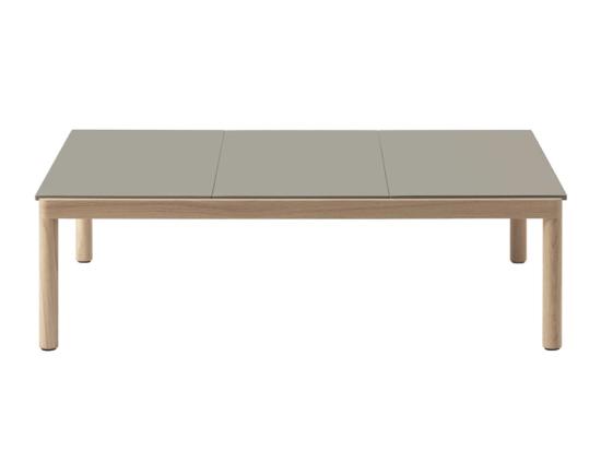 Couple Coffee Table 120 Taupe Oak Plain