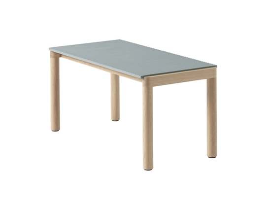 Couple Coffee Table 40 X 84 X 40 Oak Blue Wavy