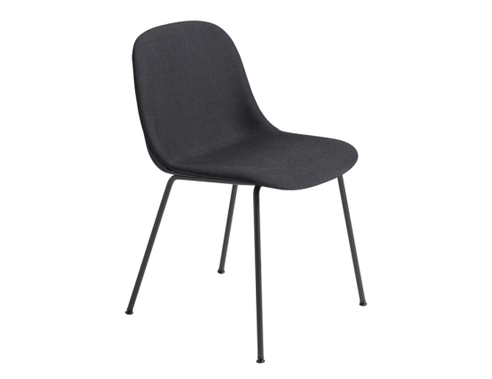 Fiber Chair Upholstered Blk