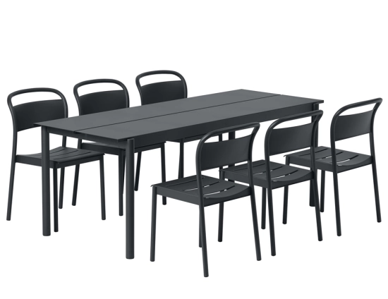 Linear Range Side Chair Black
