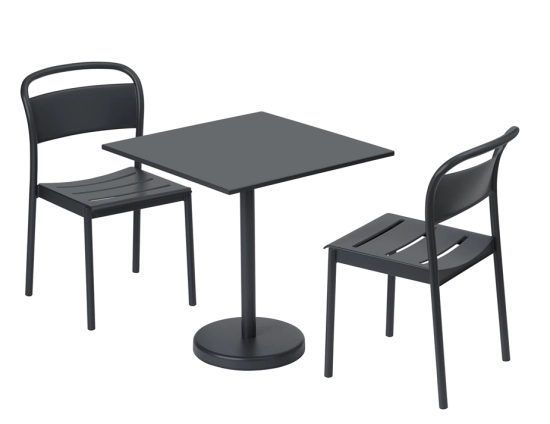 Linear Range Side Chair Black