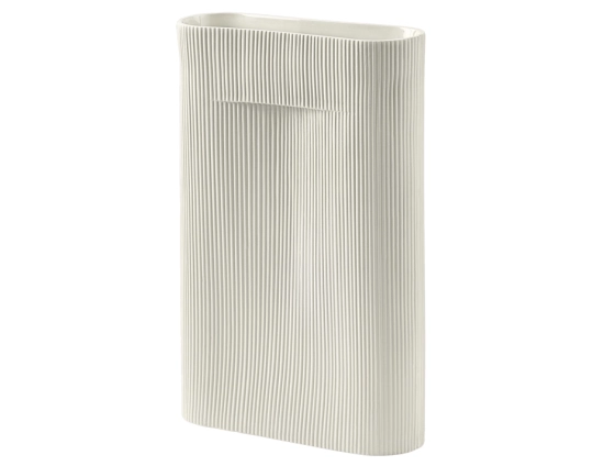 Off White Ridge Vase