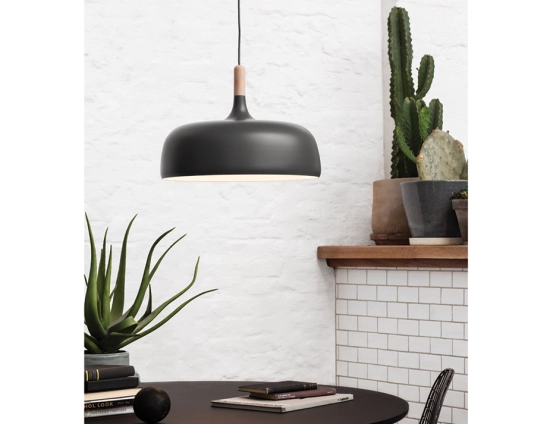 Acorn 0008 Northern Lighting Acorn Pendant Light Grey Insitu