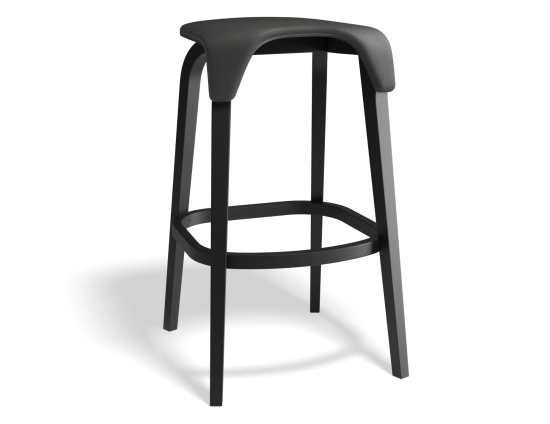 Leaf Barstool Backless Pad Blackgrain Mdr