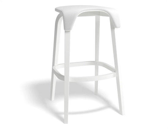 Leaf Barstool Backless Pad Whitepigment Prince