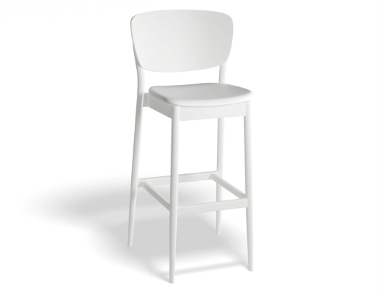 Valencia Barstool 75cm Seatpad Whitepigment Prince