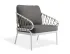 Kara Loungechair White Darkgreycushion