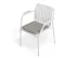 Roku Armchair White Lightgreypad