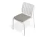 Roku Diningchair White Lightgreypad