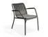 Roku Loungechair Lightgrey Charcoal