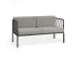 Sevillev2 2seater Charcoalframe Lightgreycushion