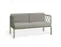 Sevillev2 2seater Greenframe Lightgreycushion