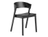 Cover Side Chair Black Refine Black Leather