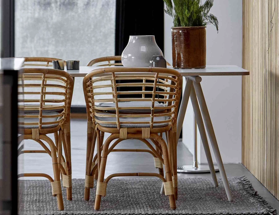 Caneline Blend Armchair With Cushion Lightgrey Zen Lifestyle