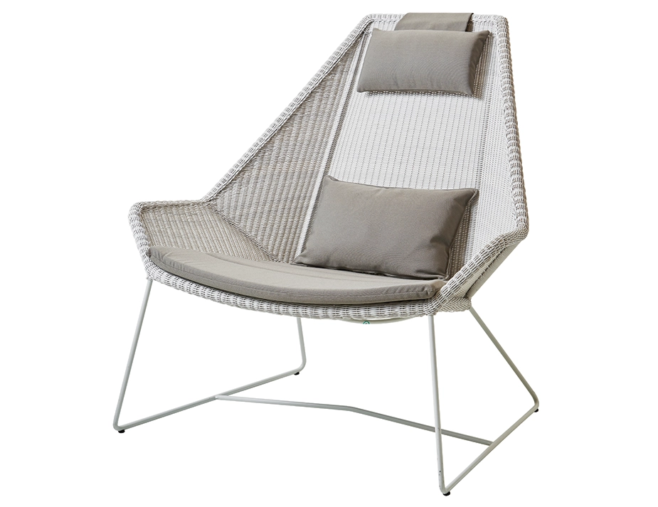 Breeze Outdoor 0002 Breeze Highback Chair White Grey Taupe Y