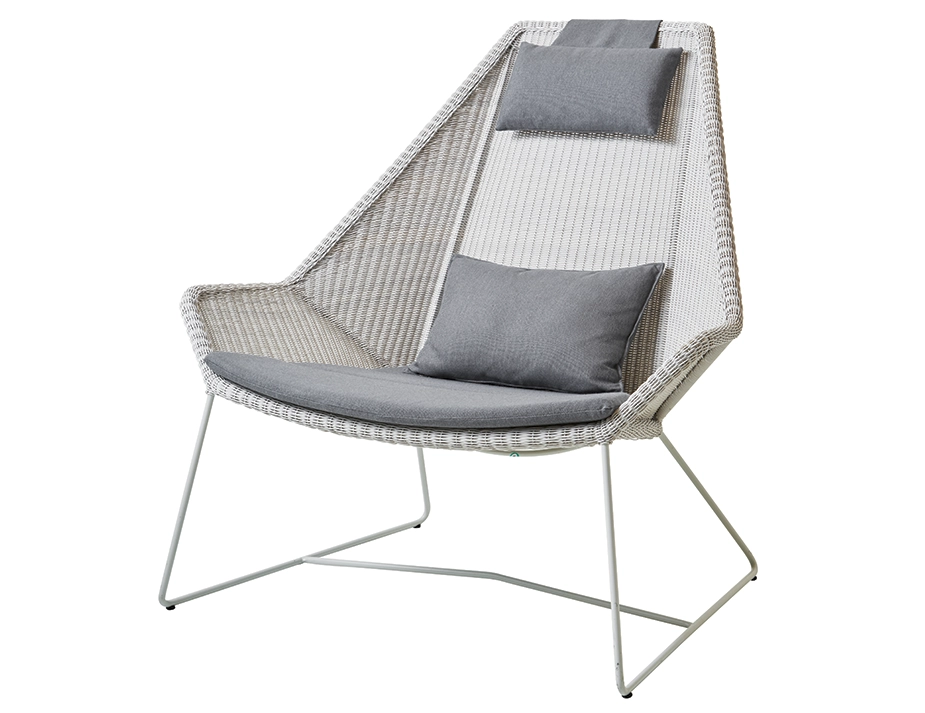 Breeze Outdoor 0003 Breeze Highback Chair White Grey Grey YSN