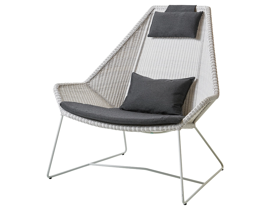 Breeze Outdoor 0004 Breeze Highback Chair White Grey Black YSN
