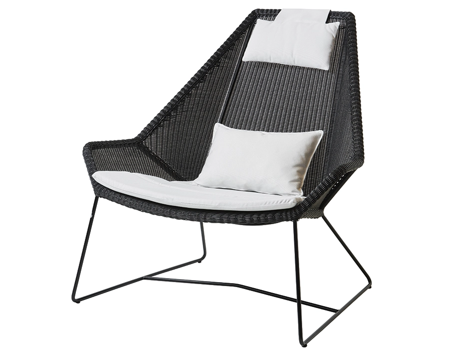 Breeze Outdoor 0006 Breeze Highback Chair Black White YSN