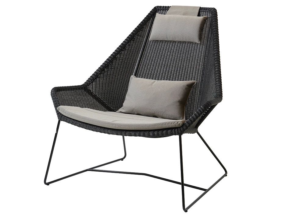 Breeze Outdoor 0007 Breeze Highback Chair Black Taupe Y