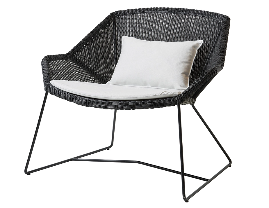 Breeze Outdoor 0050 Breeze Lounge Chair Black White YSN