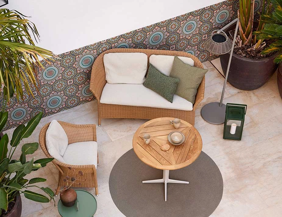 Cane Line Focus Scatter Cushion 50x50cm Lt Green Lifestyle