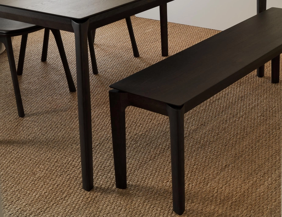 0 Bok Bench Oak Black 166cm