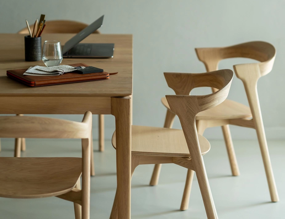 Ethnicraft Bok Square Oak Natural Dining Table Bok Dining Chair Oak Natural 0002 Layer